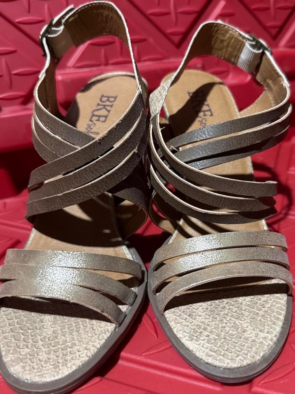 NWT BKE taupe wedge sandals #summer #heels